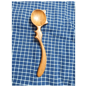 Wooden <b>spoon</b> created using natural wood material for stirring cooking and <b>serving</b> meals, handmade in Vietnam - Product Image 5