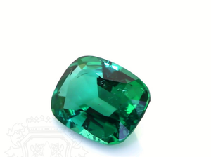 อัญมณีหลวมสีเขียวมรกตรูปทรงเบาะปรับขนาดได้ตามต้องการสำหรับงานหัตถกรรมเครื่องประดับ - Product Image 2