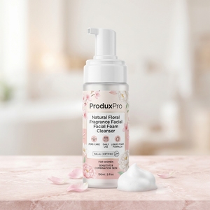 ProduxPro OEM Espuma Limpiadora Facial con Fragancia Floral Natural, Cuidado de Poros, Uso Diario, Líquido Halal para Mujeres con Piel Sensible/Combinada ml - Product Image 2