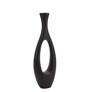 Florero de Metal Negro al por Mayor |   Jarrón Decorativo Moderno para Sala de Estar y Decoración de Hoteles - Product Image 1