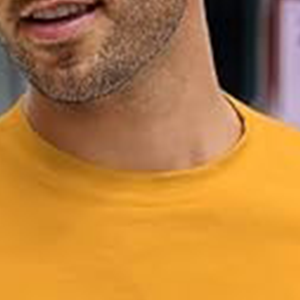 เสื้อยืดครอปผู้ชายแขนสั้นคอกลมสีทึบลำลองถักนิตติ้งทรงสลิมฟิตสีเหลือง - Product Image 5