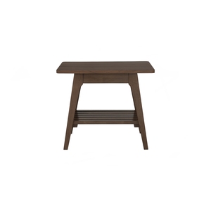 Table d'appoint en bois haut de gamme populaire avec étagère et piètement conique en bois pour salon et espace de séjour - Product Image 2