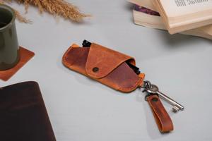 Premium Genuine Leather Glasses Cover Soft Cowhide Pouch Luxury <b>Slim</b> Handmade Reading Spectacles Case Holder LGC-0078 - Product Image 1