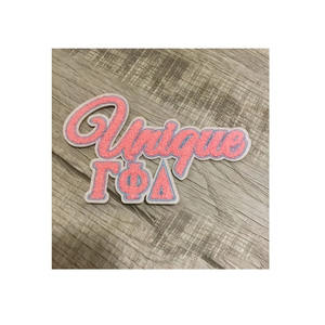 Patchs brodés en chenille avec logo de la sororité Gamma Phi Delta Inc University - Product Image 1