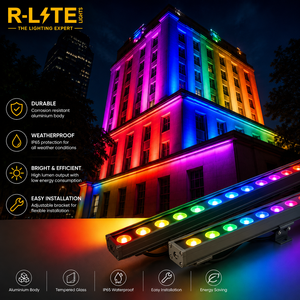 Projecteur mural LED RGBW 144W en aluminium, étanche IP65, éclairage architectural extérieur, Ra90, DC24V - Product Image 6