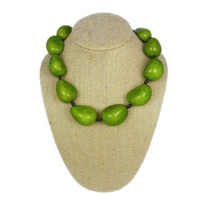 Collar de Resina Hecho a Mano de Alta Calidad para Mujer, Hermoso Collar de Moda con Cuentas y Cadena de Madera Pulida, Regalo Directo de la India - Product Image 3