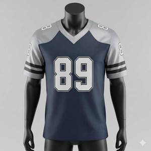 Camisetas de Fútbol Americano Personalizadas al por Mayor, de Malla Transpirable, para Entrenamiento, con Impresión por Sublimación y Tackle Twill - Product Image 1