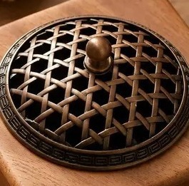 Square Wood Incense Burner Wooden Incense Holder <b>Box</b> Carved Burner Meditation Decor Home Accent By Whimsy Art Craft - Product Image 6