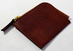 Porte-monnaie vintage personnalisé en cuir marron avec fermeture éclair lisse pour les voyages, les affaires, le bureau, les cadeaux et la promotion - Product Image 2