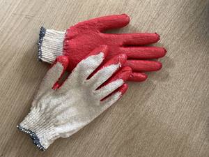 Gants de protection de jardinage en coton et polyester tricotés, enduits de latex, antidérapants, anti-coupure, réutilisables, avec poignet en caoutchouc vietnamien, jauge 10 - Product Image 6