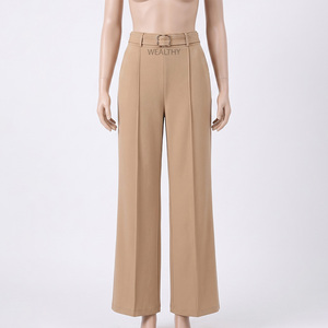 Fashion Vintage Corduroy Winter Mid Waist <b>Elastic</b> Waterproof Streetwear Wide Leg Cargo Pants Pockets Straight Breathable Knee - Product Image 6