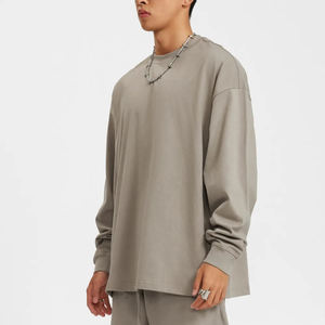 Camiseta de Manga Larga Unisex, Estilo Retro Americano, 100% Algodón de Alta Calidad, 240G, con Logotipo Personalizado, Corte Holgado, para Primavera/Otoño - Product Image 3