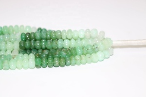 Piedras preciosas sueltas de crisoprasa, cuentas en forma de melón talladas suaves, piedras preciosas naturales, hebras para hacer joyas - Product Image 3