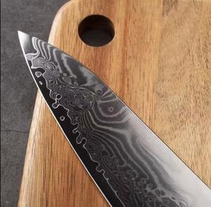 Cuchillos de Chef Damasco de 67 Capas de Alta Calidad, Juego de 5 Piezas, Mango Ambidiestro Personalizado, Borde Dentado para Múltiples Usos - Product Image 4