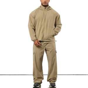 Veste coupe-vent rétro en nylon pour homme, imperméable, style streetwear, veste de sport d'extérieur, grande taille, logo personnalisé - Product Image 2