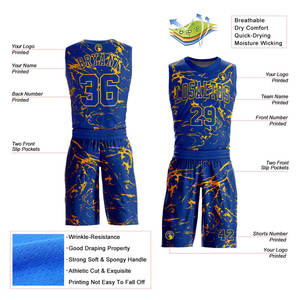 Ensemble d'uniformes de basketball personnalisés avec logo, motifs et numéros pour étudiants et enfants, respirant, haute élasticité, séchage rapide - Product Image 5