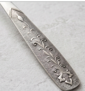 Elegant <b>Grey</b> Stainless Steel Serving Spoon Set Classic Design <b>Mirror</b> Polish Dishwasher Safe Long Handle Flatware - Product Image 2