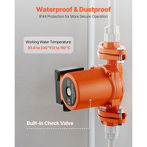 Pompa di Ricircolo in Ghisa 17 GPM 120V AC 35 ft per Acqua Calda con Connessione a Flangia da 3/4 Pollici - Product Image 6