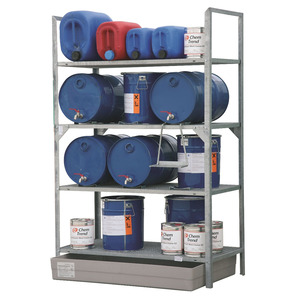 Scaffale per fusti 540 elemento base con vasca di raccolta GFK 150 - Product Image 1