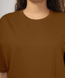 เสื้อยืดผู้หญิงแขนสั้นผ้าฝ้ายแท้ 100% สีพื้น รุ่นใหม่ล่าสุด - Product Image 3