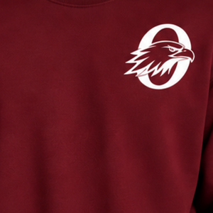 <b>Burgundy</b> <b>Men</b> Sweatshirt Crew Neck Long Sleeve Pullover Casual Fleece Top Custom Logo Streetwear Winter Sportswear Wholesale - Product Image 5