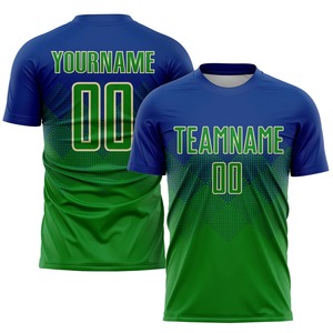 Custom Royal Kelly Green <b>Cream</b> Sublimation Soccer Jersey Breathable Team Football Shirt Men Training Sportswear Uniform <b>Maker</b> - Product Image 1