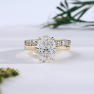 Anillo de Compromiso con Diamante de Corte Ovalado, Oro Sólido, Diamante Natural con Certificado GIA, Joyería Clásica para Mujer - Product Image 1