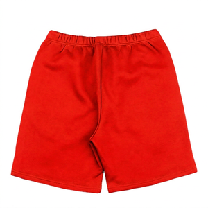 Shorts décontractés pour hommes en coton vert uni, écologiques, à séchage rapide, taille mi-haute, élastiques, tricotés et respirants - Product Image 3