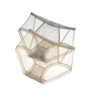 Tangas de encaje con bordado de perlas y cintura brillante, lencería sexy al por mayor, ropa interior erótica abierta sin entrepierna para mujer - Product Image 5