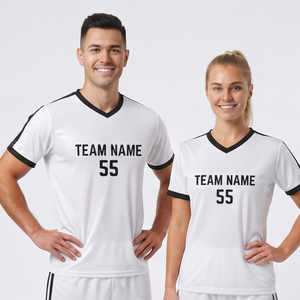 Soccer Football Jersey and <b>Shorts</b> Set Custom Sublimated Soccer Uniform Football V-Neck <b>Short</b> Sleeve <b>Mesh</b> Jersey Tops - Product Image 5