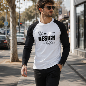 Camiseta Premium de Manga Raglán para Hombre |   Camiseta Deportiva Casual Transpirable de Manga Larga y Cuello Redondo para Gimnasio, Correr, Viajar y Uso Diario - Product Image 4