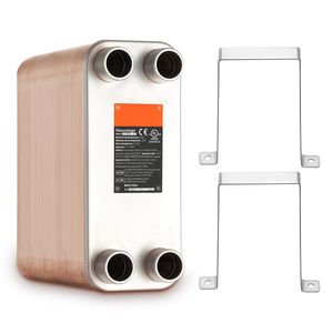 Scambiatore di calore a piastre brasate 5x12 pollici, 100 piastre in rame/acciaio inossidabile 316L, nuovo scambiatore acqua-acqua per olio - Product Image 1