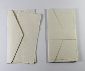 New Style Greeting Card Gift Envelope 250 Gsm Deckled Edge Card With Matching Envelop Recycled Handmade Paper - Product Image 1
