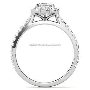 Anillos de Bodas de compromiso de Plata de Ley 925 de lujo al por mayor 2ct 7*9mm corte ovalado diamante cultivado en laboratorio anillo de dedo del pie de alta calidad regalo - Product Image 5