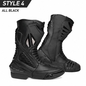 Bottes de moto en cuir pour la course avec des caractéristiques de protection élevées, fermeture éclair latérale YKK + Velcro, sliders de bout modernes pour la course/sport touring - Product Image 5