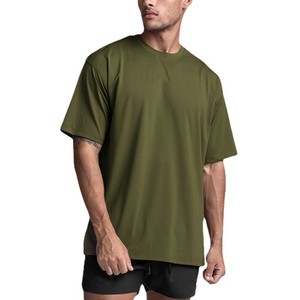 T-shirts de sport à manches courtes pour hommes, logo personnalisé imprimé, 100% coton, doux, de haute qualité, coupe régulière, respirant, respectueux de l'environnement - Product Image 1
