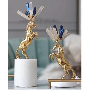 Escultura Abstracta de Latón Refinado y Aluminio, Arte Decorativo en Metal, Estatua Decorativa, Figura Metálica para Hotel, Decoración de Mesa para el Hogar - Product Image 1