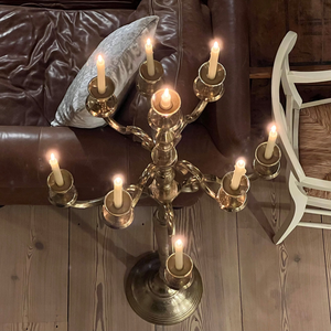 Porte-bougie en aluminium doré de qualité supérieure, élégant et unique, pour la décoration de mariage, de fête ou de table à manger, à bas prix. - Product Image 6