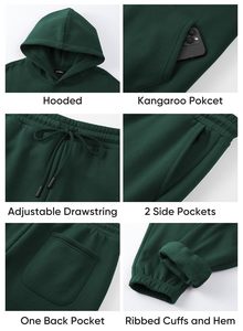 Ensemble de jogging unisexe élégant, survêtement respirant en polaire, deux pièces, impression personnalisée, broderie, vêtements à marque privée - Product Image 5