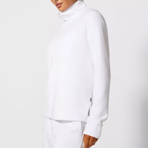 Women Mock Neck Turtleneck Sweatshirt Fleece Loose Fit - Product Image 6