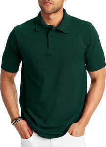Chemise pour homme avec logo personnalisé imprimé par transfert thermique, mélange coton-spandex respirant et anti-humidité, uniforme de golf d'entreprise - Product Image 2