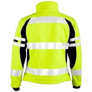 High Visibility Reflective Safety Jacket Fluorescent Work Vest Durable Polyester Unisex Workwear <b>for</b> <b>Construction</b> Traffic - Product Image 4