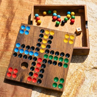 Jeu de société classique en bois de haute qualité Ludo et Serpents et Échelles avec logo personnalisé, directement des fournisseurs d'usine