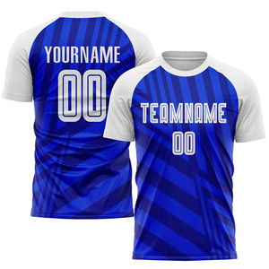 เสื้อฟุตบอลคุณภาพสูงแบบ OEM สั่งทำพิเศษ คอวี แขนสั้น ยูนิเซ็กซ์ ระบายเหงื่อได้ดี ทรงสปอร์ต พิมพ์ชื่อและหมายเลขได้ - Product Image 1
