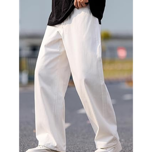 กางเกงยีนส์ทรงหลวมสำหรับผู้ชาย กางเกงเดนิมขากว้างแบบขาดๆ – กางเกงลำลองทรงหลวมสำหรับสตรีทแวร์และสวมใส่ในชีวิตประจำวัน - Product Image 3