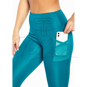 Nouveau design tendance : Leggings capri de sport pour femme, longueur cheville, en Spandex/Polyester, extensibles dans quatre directions, taille haute, pour yoga et gym, personnalisables - Product Image 3