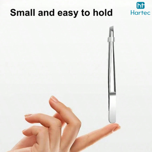 Pince à épiler personnalisée avec logo, vente en gros, qualité professionnelle, acier inoxydable, pointe inclinée, fabricant OEM/ODM, outil de beauté de précision - Product Image 3