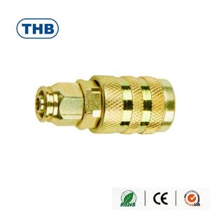 Acoplador rápido universal de aire de alta presión tipo americano THB con tuerca de rosca, cuerpo de tipo internacional de 1/4''. - Product Image 2