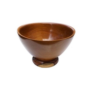 Bol surélevé décoratif en bois naturel classique, écologique, résistant à la chaleur, pour fruits, aliments secs, collations, desserts, cuisine - Product Image 2