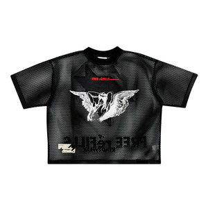 เสื้อยืดโอเวอร์ไซส์ทรงบ็อกซี่ คอกลม ผ้าตาข่าย สไตล์สตรีทแวร์ ขายส่ง เหมาะสำหรับใส่เล่นฟุตบอล - Product Image 4